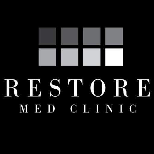 restore med clinic white and black logo